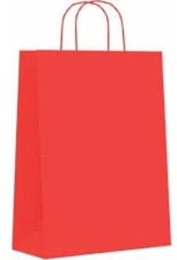 C/50 BOLSAS CELULOSA BLANCHE COULEUR ROUGE 32X14X40CM L