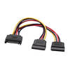 AISENS - CABLE SATA ALIMENTACION, SATA/M-2XSATA/H, 20CM