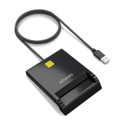 Lector De Dni Y Tarjetas Aisens Ascr-Sn06-Bk/ Negro