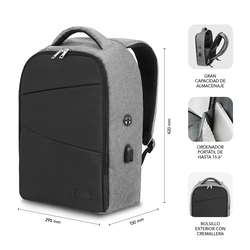 Mochila Subblim Secure V2 Ap Para Portátiles Hasta 15.6/ Pu