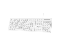Teclado Business Slim Silencioso Wired Blanco Subblim