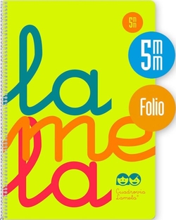 CUADERNO ESPIRAL Fº 80H 90G 5MM AMARILLO CUADROVIA PP.