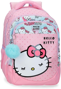 MOCHILA ADAPTABLE 42CM HELLO KITTY BOWS