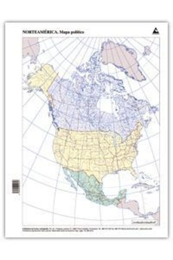 Paq/50 mapas nortemaerica politico mudos