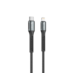 Cable Qcharx Prague Tipo C A Lightning 3A 20W - 1 M - Aleaci