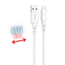 Cable Qchar Athens Micro Usb A Usb Tipo A - 2M - Pvc Blanco