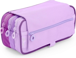 PORTATODO TRIPLE CON SOLAPA BLUSH COLOR LILA