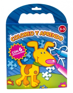 Coloreo y aprendo azul oscuro