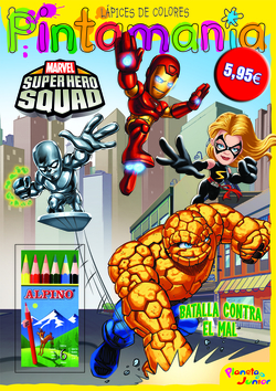 Super Hero Squad. Pintamanía Lápices pequeños