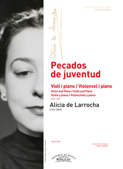 Pecados de juventud. Violin y piano. Violonchelo y piano