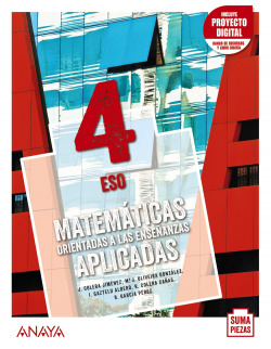 ESO 4 MATEMÁTICAS ORIENTADAS A LAS ENSEÑANZAS APLICADAS (AND) 2021
