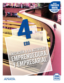 ESO 4 INICIACIÓN A LA ACTIVIDAD EMPRENDEDORA Y EMPRESARIAL (AND). 2021