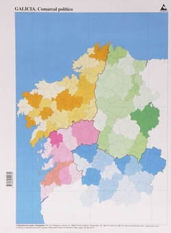 Paq/50 mapas galicia comarcal fisico mudos