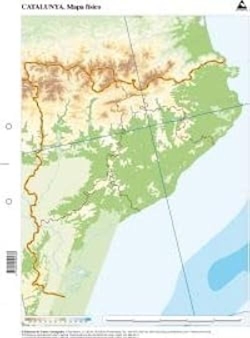 Paq/50 mapas catalunya fisico mudos