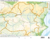 MAPAS CASTILLA-MANCHA FÍSICO MUDOS