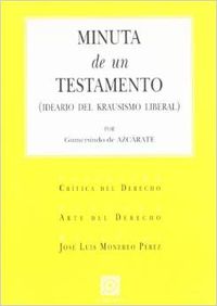 Minuta de un testamento en el ordenamiento jurídico español