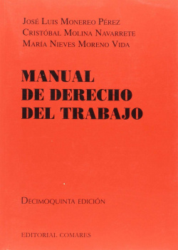 MANUAL DE DERECHO DEL TRABAJO (15ªEDICIÓN)