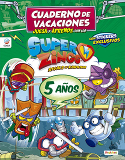 Cuaderno de Vacaciones juega y aprende con los Superzings para 5 años
