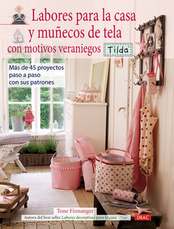 Labores para la casa y muñecos de tela con motivos veraniegos. tilda