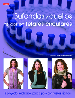 Bufandas y cuellos tejidos en telares circulares