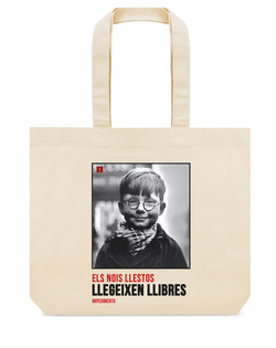 BOSSA DE TELA "ELS NOIS LLESTOS LLEGEIXEN LLIBRES"
